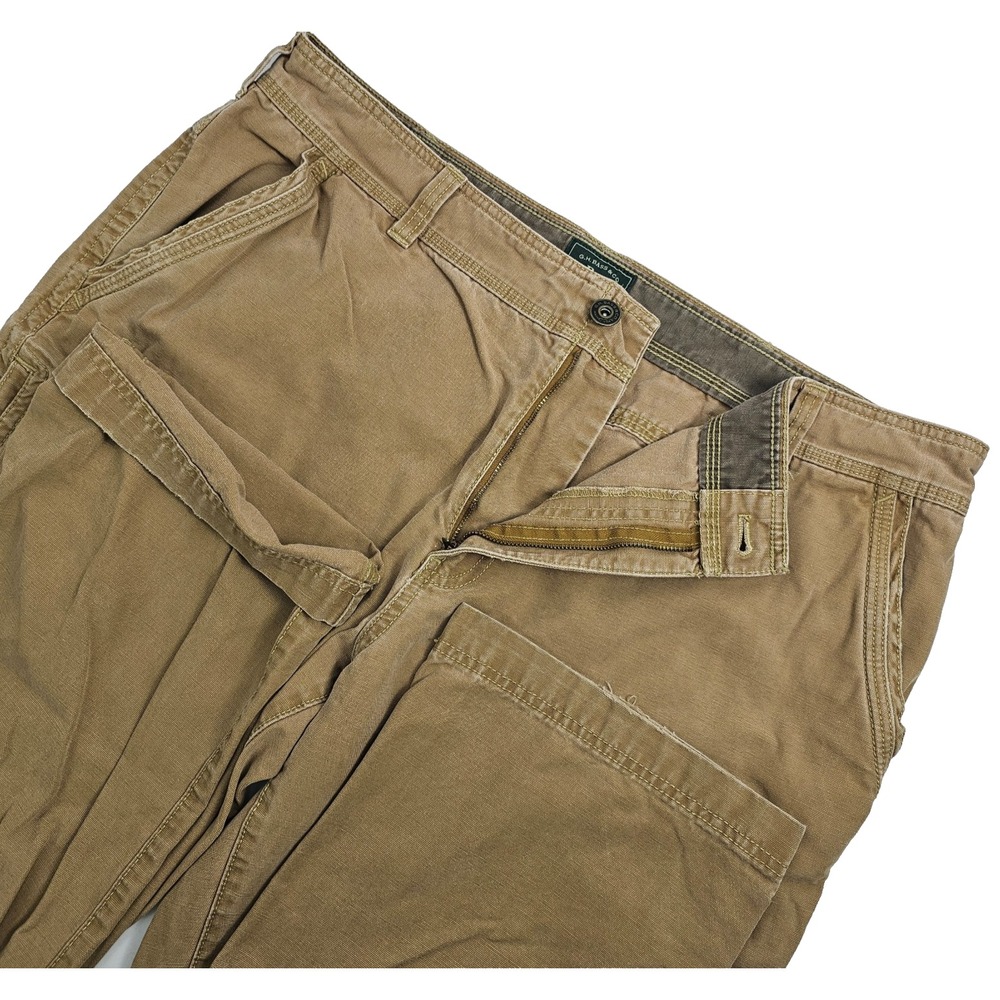 G.H. Bass & Co. Men's Khaki Cotton Canvas Terrain Work Pants‎ 39x30 (Tag 40x32)